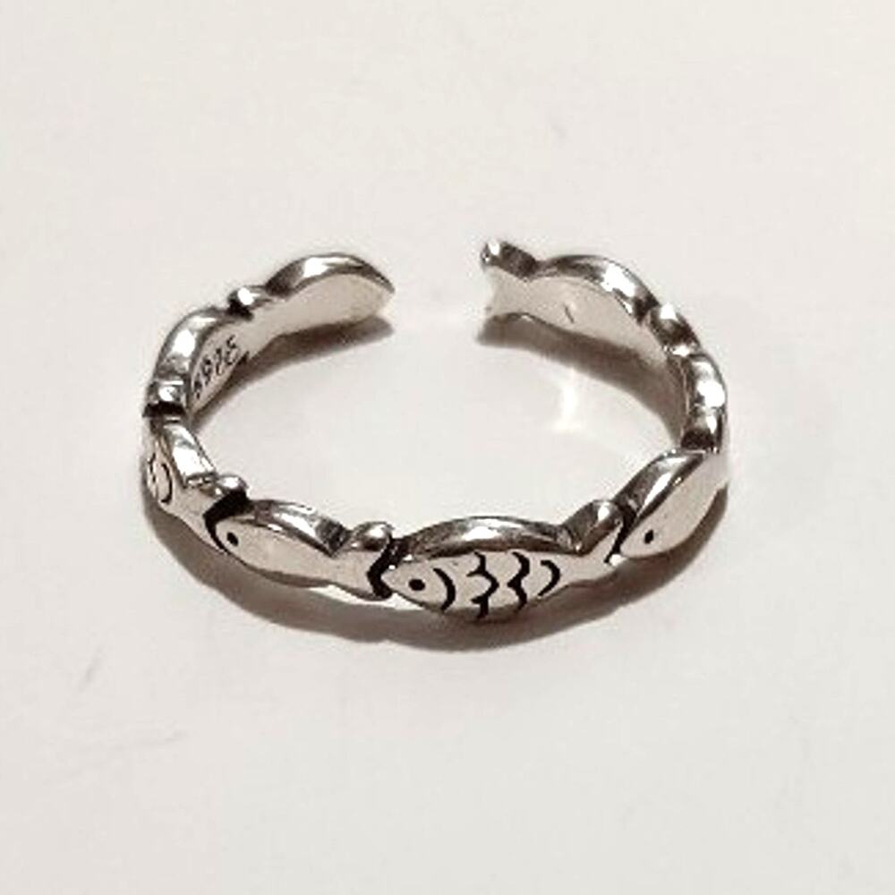 S925 Sterling Silver Ring Marine Water Ocean Christian Valentines Birthday - NEW